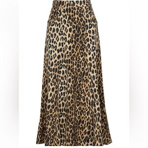 Damson Madder Hyan Leopard Print Cotton Maxi Skirt